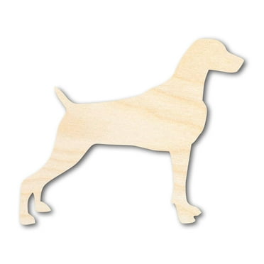 Unfinished Wood Weimaraner Dog Shape - Pet Craft - up to 46" 4" / 1/8"