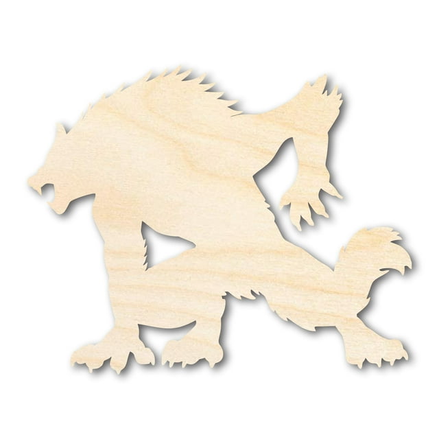 Unfinished Wood Werewolf Shape - Craft - up to 46" 20" / 1/8"