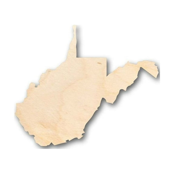Unfinished Wood West Virginia Shape - State - Craft - up to 46" DIY 8" / 1/4"