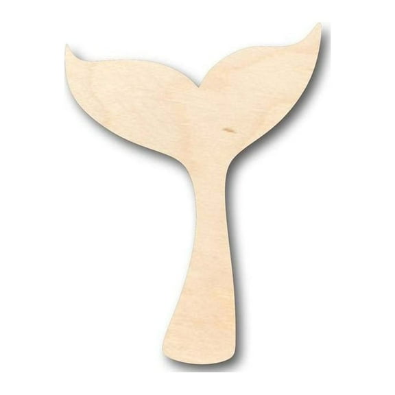 Unfinished Wood Whale Tail Shape - Ocean - Nursery - Craft - up to 46" DIY 12" / 1/8"