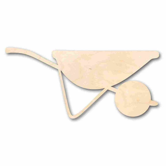 Unfinished Wood Wheelbarrow Shape - Farm - Garden - Craft - up to 46" DIY 4" / 1/8"