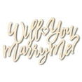 thumbnail image 1 of Unfinished Wood Will You Marry Me Sign | DIY Craft Cutout | up to 46" DIY 12" / 3/4", 1 of 3