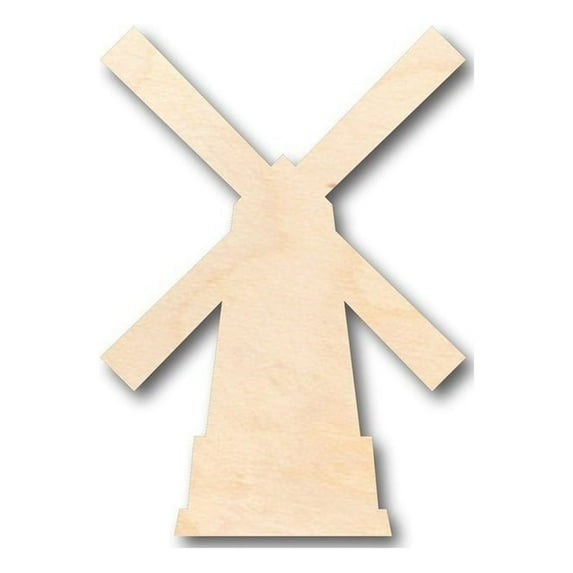 Unfinished Wood Windmill Shape - Dutch - Farm - Garden - Craft - up to 46" DIY 16" / 3/4"