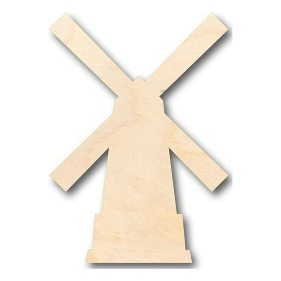 Unfinished Wood Windmill Shape - Dutch - Farm - Garden - Craft - up to 46" DIY 3" / 1/4"