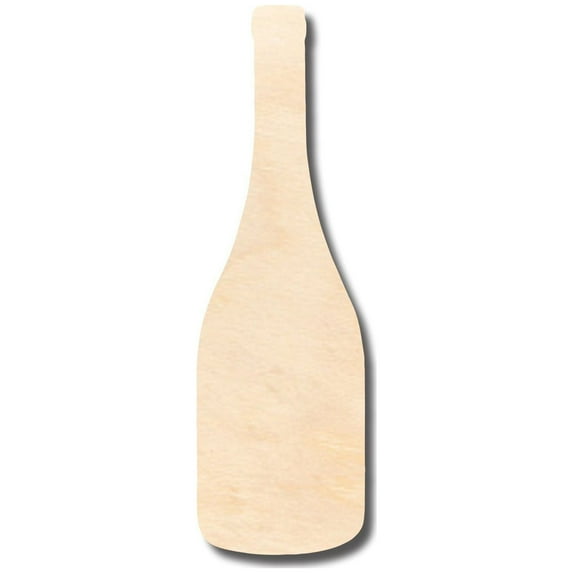 Unfinished Wood Wine Bottle Silhouette - Craft- up to 46" DIY 7" / 1/2"