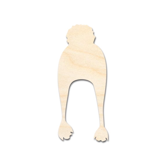 Unfinished Wood Winter Hat Silhouette Shape - Craft - up to 46" 24" / 1"