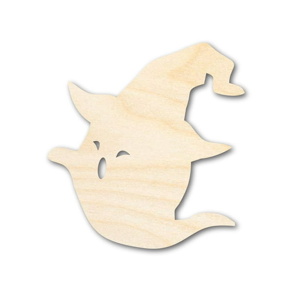 Unfinished Wood Witch Ghost Shape - Craft - up to 46" 14" / 1/2"