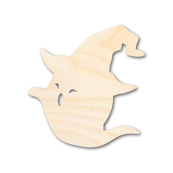 Unfinished Wood Witch Ghost Shape - Craft - up to 46" 4" / 1/4"