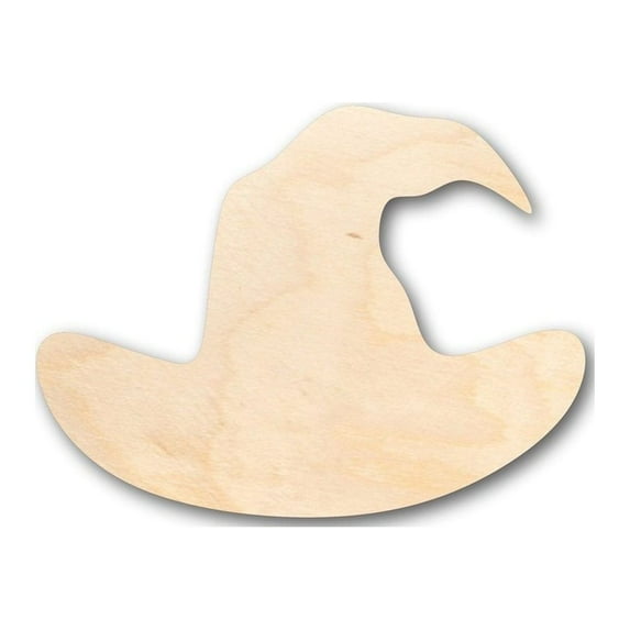 Unfinished Wood Witch Hat Shape - Halloween - Spooky - Craft - up to 46" DIY 14" / 1/8"