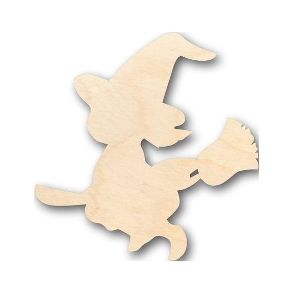 Unfinished Wood Witch Shape - Craft - up to 46" DIY 14" / 3/4"