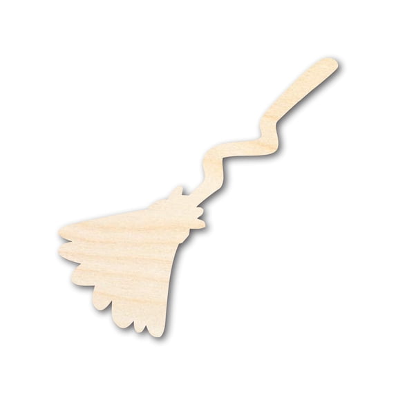 Unfinished Wood Wizard Broom Shape | DIY Craft Cutout 42" / 3/4"