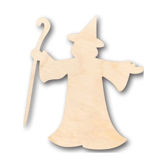 Unfinished Wood Wizard Fantasy Shape - Halloween - Craft - up to 46" DIY 7" / 1/4"