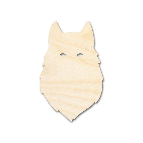Unfinished Wood Wolf Head Shape - Animal Craft - up to 46" DIY 10" / 1/8"
