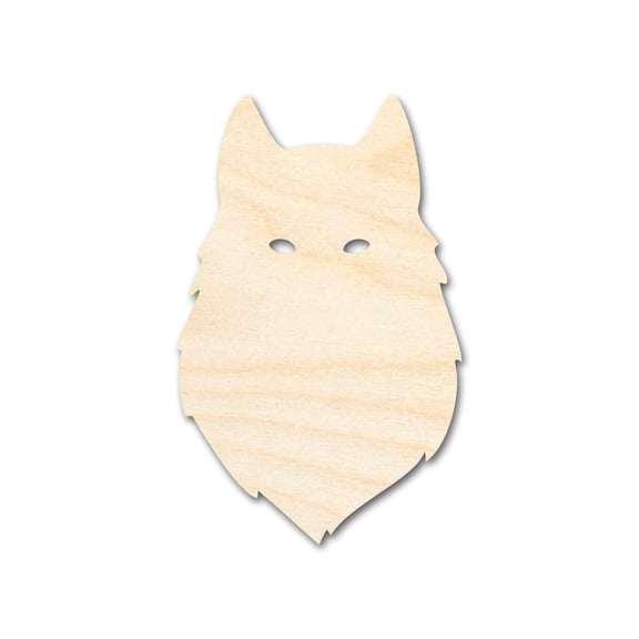 Unfinished Wood Wolf Head Shape - Animal Craft - up to 46" DIY 18" / 3/4"