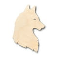 thumbnail image 1 of Unfinished Wood Wolf Head Side Silhouette Shape - Craft - up to 46" DIY 36" / 1", 1 of 3