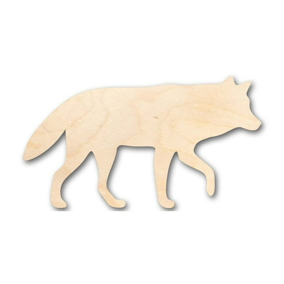 Unfinished Wood Wolf Shape - Animal - Wildlife - Craft - up to 46" DIY 5" / 1/4"