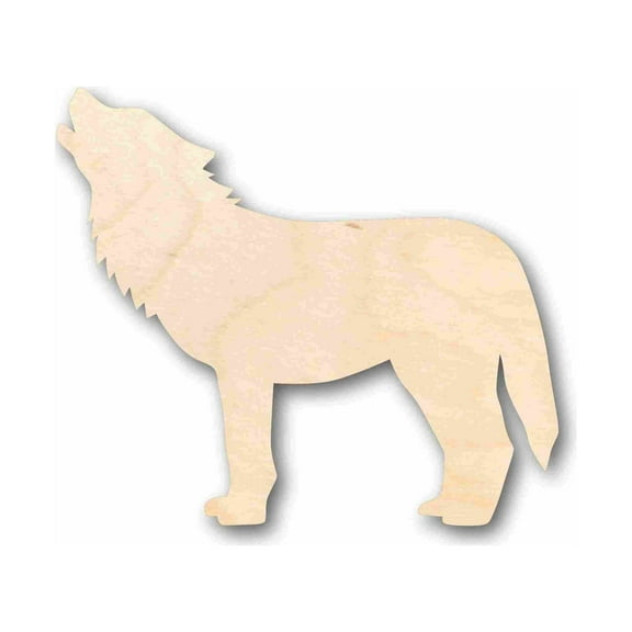 Unfinished Wood Wolf Silhouette - Craft- up to 46" DIY 14" / 1"