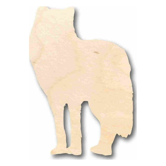 Unfinished Wood Wolf Silhouette - Craft- up to 46" DIY 46" / 1"