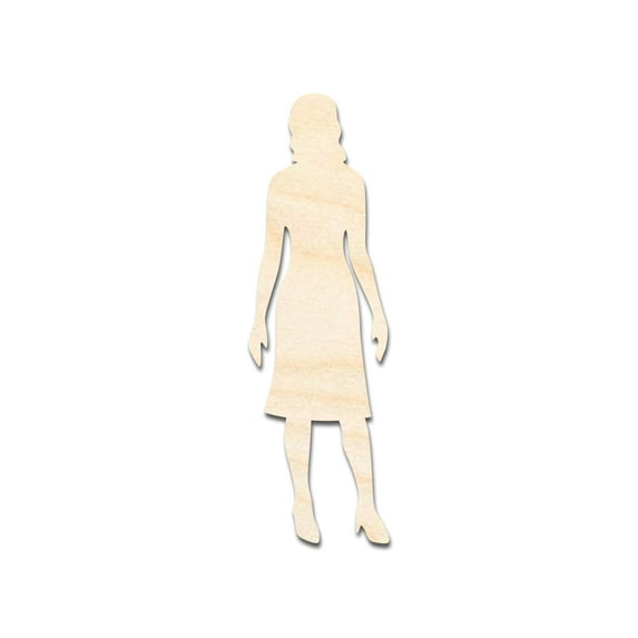 Unfinished Wood Woman Shape - Craft - up to 46" DIY 20" / 1"