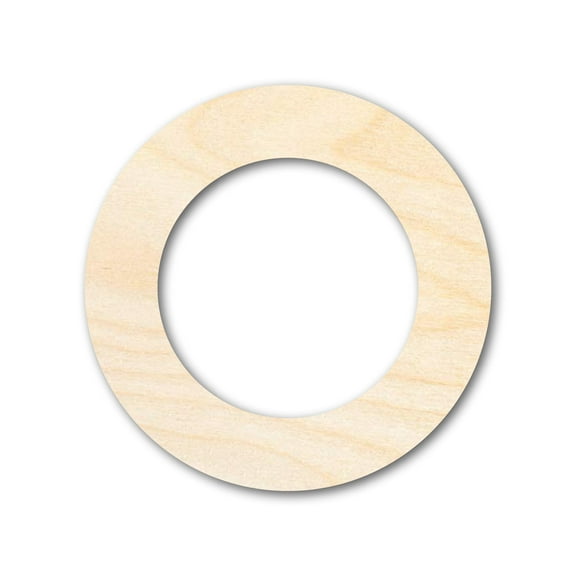 Unfinished Wood Wreath Blank Shape | Craft Cutout | up to 46" DIY 16" / 1/4"
