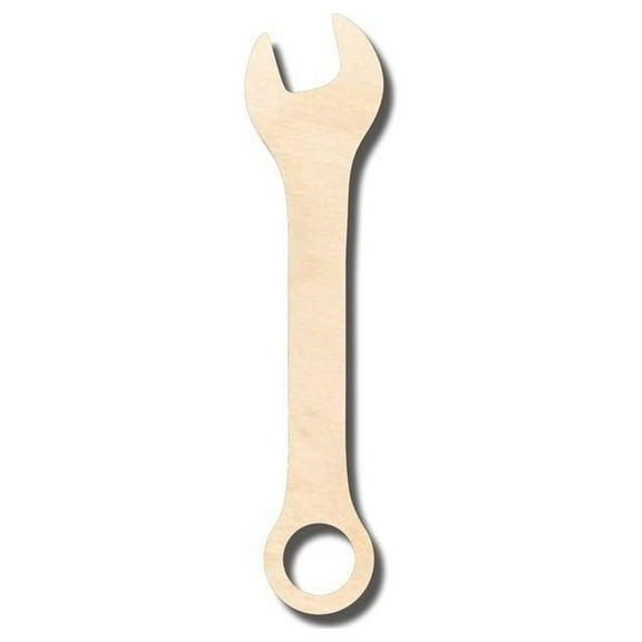 Unfinished Wood Wrench Shape - Tool - Craft - up to 46" DIY 4" / 1/4"