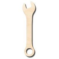 Unfinished Wood Wrench Shape - Tool - Craft - up to 46" DIY 4" / 1/4"