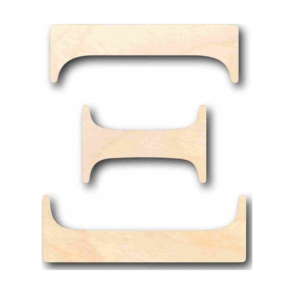 Unfinished Wood Xi Silhouette - Craft- up to 46" DIY 7" / 1/8"