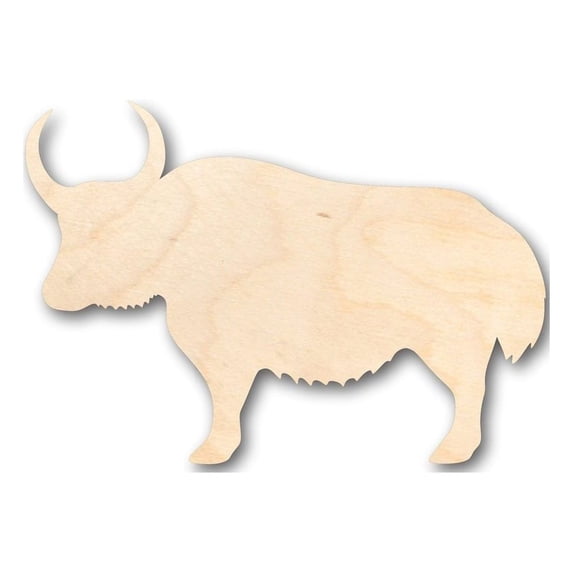Unfinished Wood Yak Shape - Animal - Craft - up to 46" DIY 18" / 1/8"