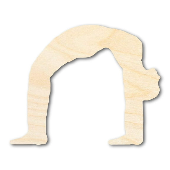 Unfinished Wood Yoga Wheel Pose Shape 8" / 1/2"