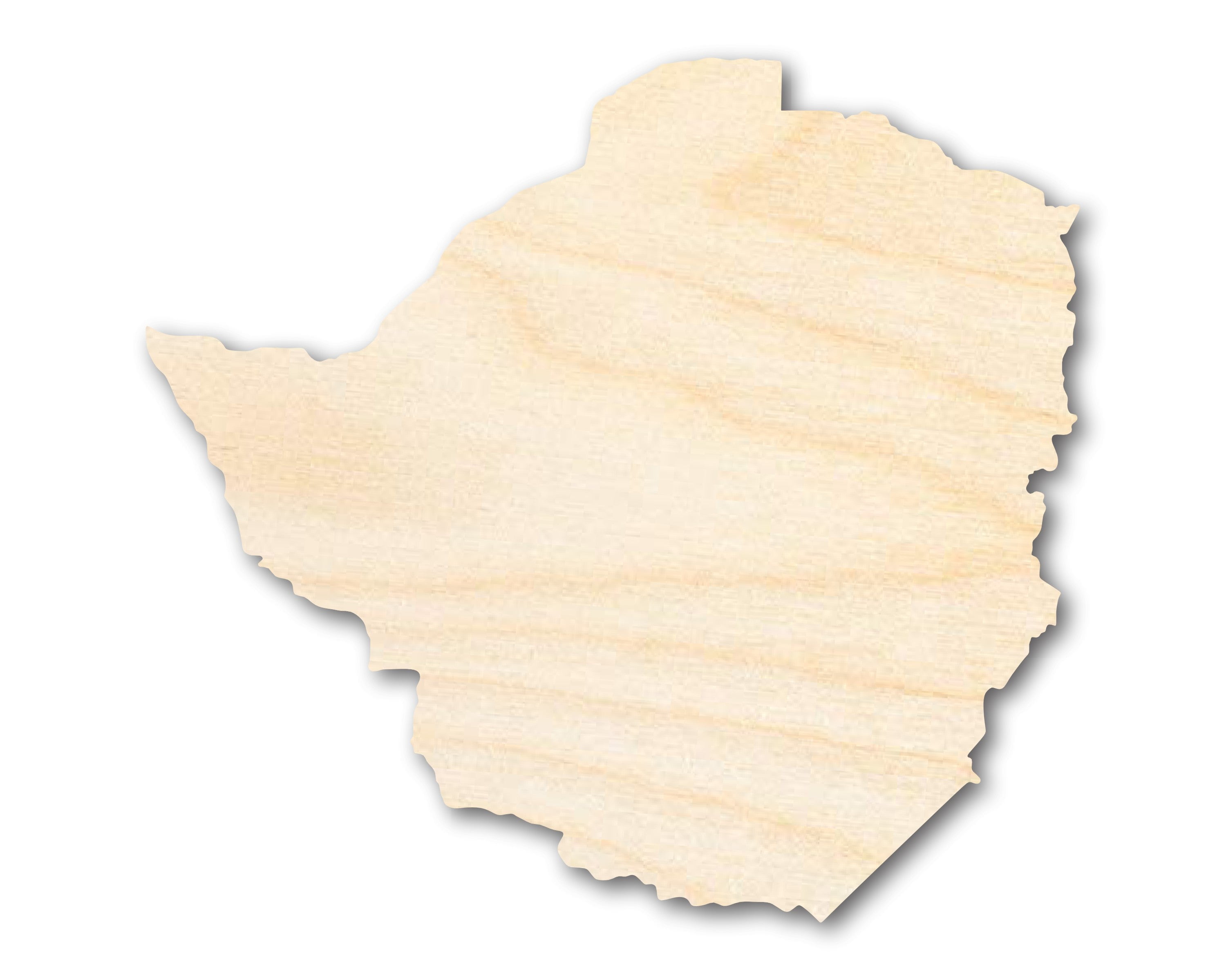 Unfinished Wood Zimbabwe Country Shape - Southern Africa Craft - up to ...