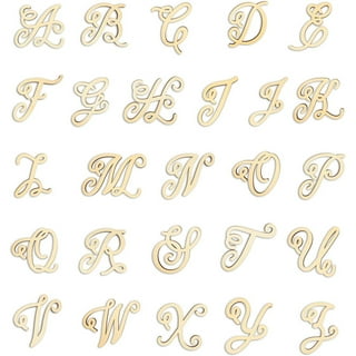 Bright Creations 26 Pieces Wooden Alphabet Letters for Crafts, 6-Inch ABCs for Painting, DIY Projects, Home Decor (0.1 Thick)