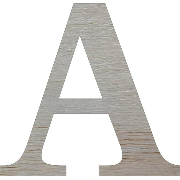 Unfinished Wooden 6'' Times Letter A, Paintable School Real Wood Craft