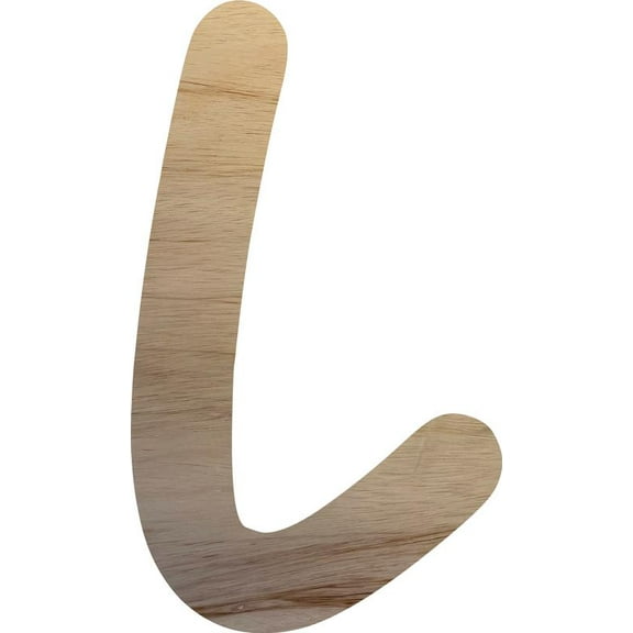 Unfinished Wooden Bold Letters, 18'' Kids Craft Letter L, Blank Wall hanging