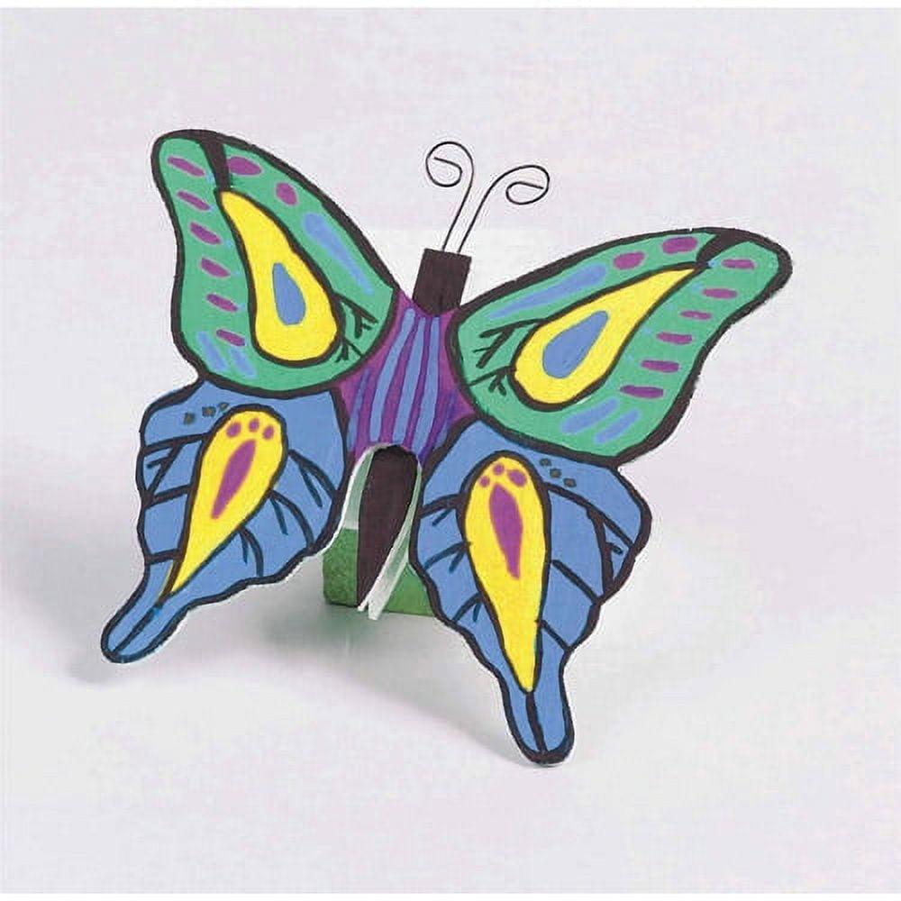 Unfinished Wooden Butterflies Unassembled, Pack of 12