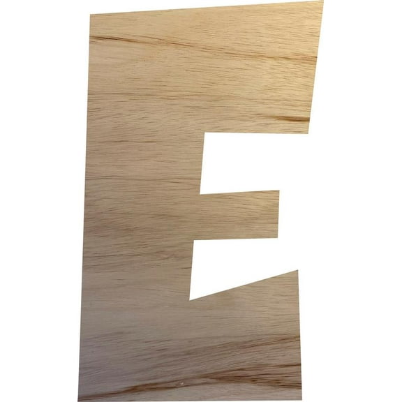 Unfinished Wooden Craft E, Wood Letter 3'' Tall Wall Hanging Sign Letters, Paintable