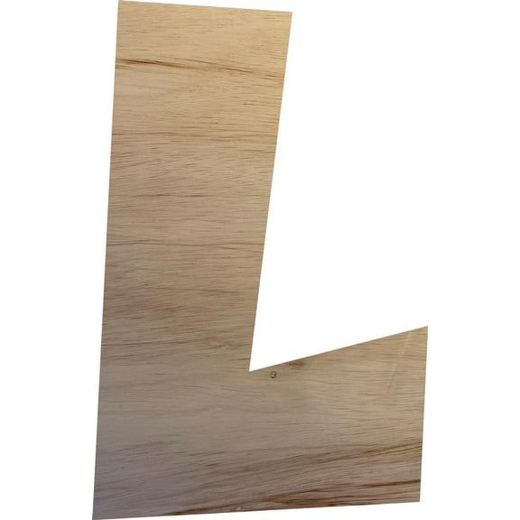Unfinished Wooden Craft L, Wood Letter 4'' Tall Wall Hanging Sign Letters, Paintable