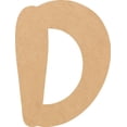 thumbnail image 1 of Unfinished Wooden Craft Letter D, VBS 7'' Tall DIY A-Z Letter, Brownie Buster Font, 1 of 3