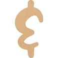 thumbnail image 1 of Unfinished Wooden Craft Letter E, Blank Wood 5'' Tall DIY A-Z Letter, Brownie Buster Font, 1 of 3