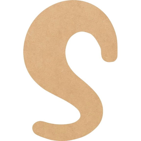 Unfinished Wooden Craft Letter S, Blank Wood 14'' Tall DIY A-Z Letter, Brownie Buster Font