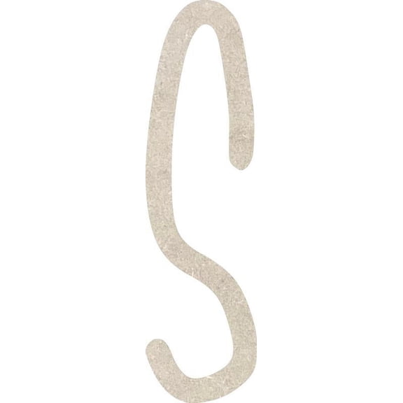 Unfinished Wooden Craft Letter S, Blank Wood 4'' Tall DIY A-Z Letter, Northwood Font