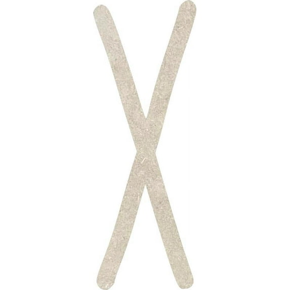 Unfinished Wooden Craft Letter X, Blank Wood 3'' Tall DIY A-Z Letter, Northwood Font