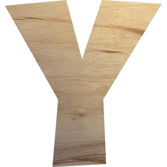 Unfinished Wooden Craft Y, Wood Letter 5'' Tall Wall Hanging Sign Letters, Paintable