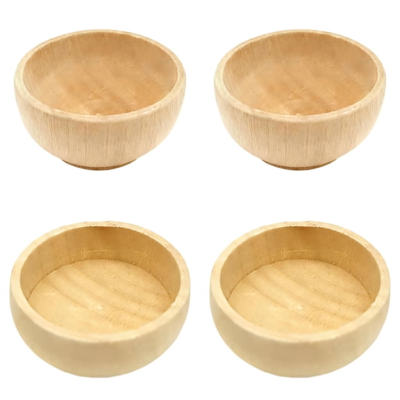 Unfinished Wooden DIY Craft Bowls Set - Small Natural Wood Pinch Bowls for Painting, Engraving & Decoration, Smooth & Sanded Surface, Ideal for Art Projects, Home Decor & Handmade Gifts, 6