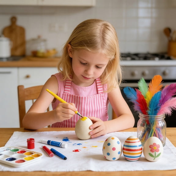 Unfinished Wooden Easter Egg Crafts for Painting | Natural Wood Blank Tabletop Home Desk Decoration | 2.75*1.96inch | 1 Piece