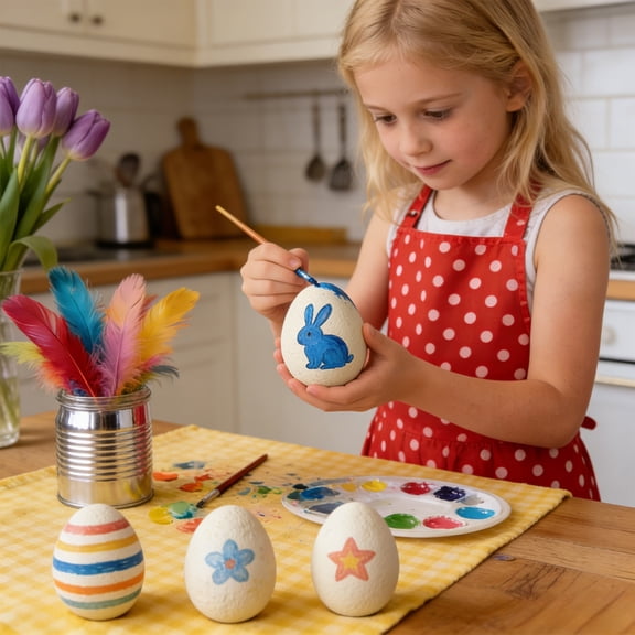 Unfinished Wooden Easter Egg - Natural Wood Craft Blanks, Hand Painting & Diy Decor, Rustic Modern Tabletop Ornament for Home Desk Display