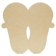 thumbnail image 1 of Unfinished Wooden Flip-Flops Cutout, 12", Pack of 3 Wooden Shapes for Crafts and Summer & Beach Decor and Crafting, by Woodpeckers, 1 of 8