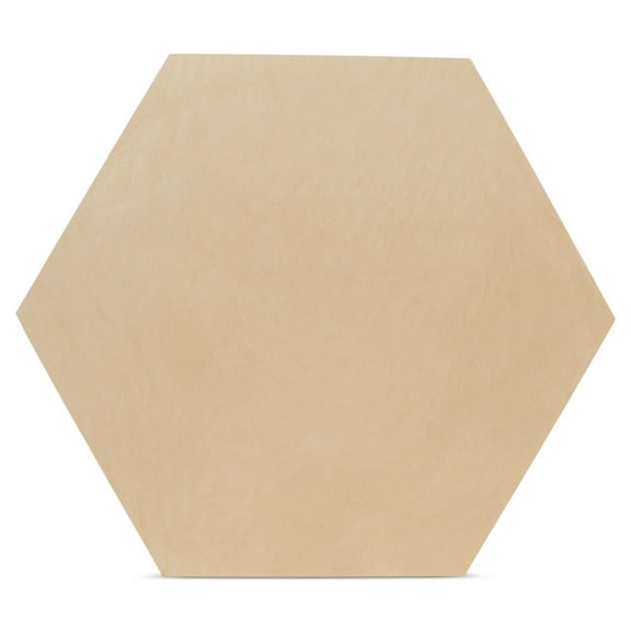 Unfinished Wooden Hexagon Blanks 10-inch, Pack of 2 Hexagon Cutouts for Craft Wood Shapes and Honeycomb Decoration, by Woodpeckers