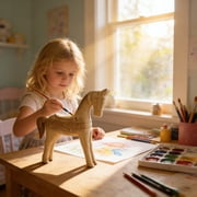 Unfinished Wooden Horse Blank DIY Craft Ornament for Painting Farmhouse Desktop Shelf Decor