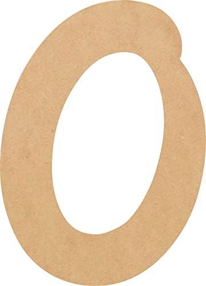 Unfinished Wooden Letter 8 Inch Craft, Wood Letter O Alphabet Nursery