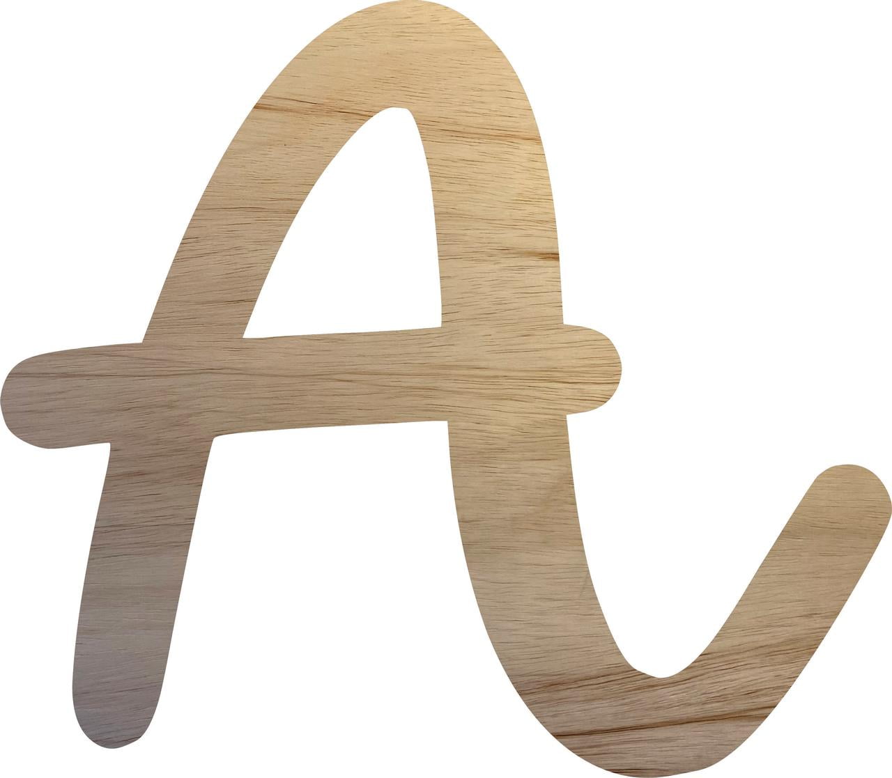 Unfinished Wooden Letter A, Paintable 8'' Tall Wood Craft Letter, Wall